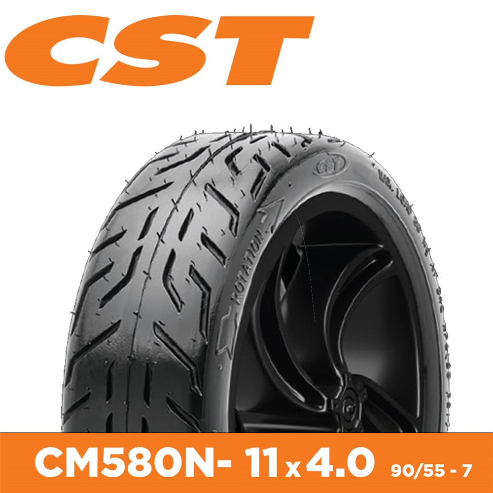 CST TYRE E-SCOOTER CM580N - 11 X 4.0 90/55-7 RIM SIZE 7.00X2.60 SECTIONAL WIDTH 98MM TUBELESS LOAD 95KG