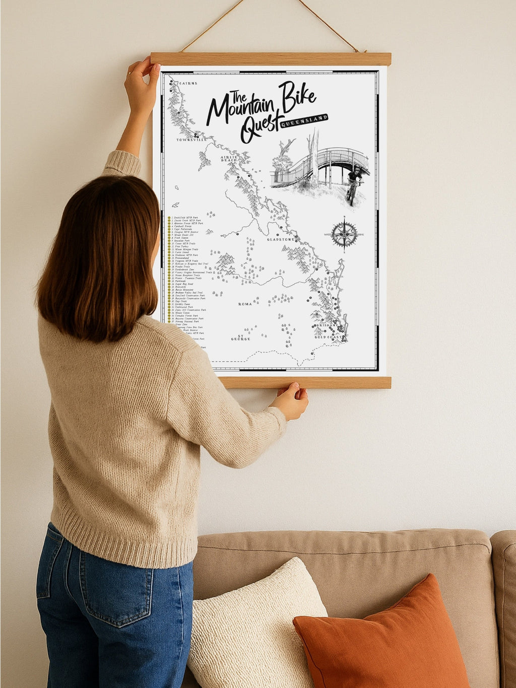 THE QUEENSLAND MOUNTAIN BIKE QUEST SCRATCH MAP