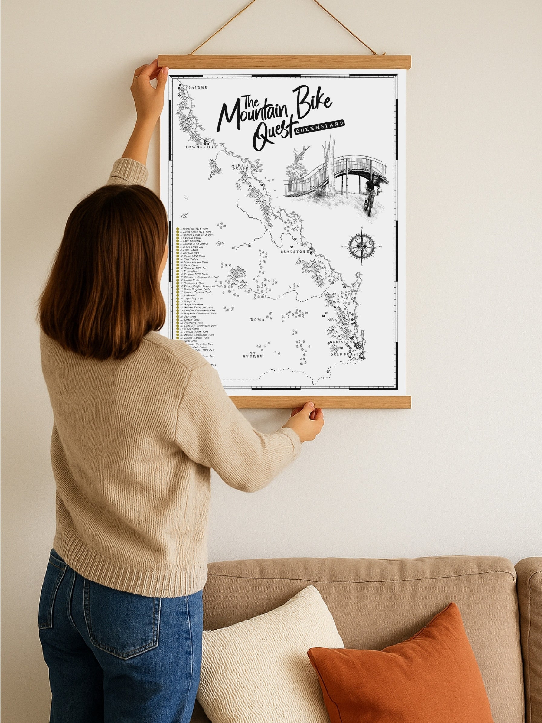 THE QUEENSLAND MOUNTAIN BIKE QUEST SCRATCH MAP